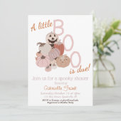 リトルブカボチャガールベビーシャワー招待状 招待状 (スタンド正面)