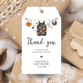 リトルブカボプキンハロウィンベビーシャワーメッセージカード ギフトタグ