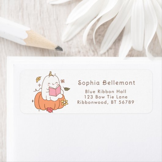 リトルブカワイベイビーシャワー差出人住所 ラベル (インサイチュ)