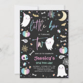 リトルブキュートピンク幽霊2nd誕生日パーティー 招待状 (正面)