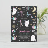 リトルブキュートピンク幽霊2nd誕生日パーティー 招待状 (スタンド正面)