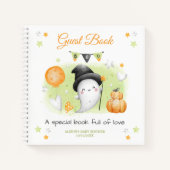 リトルブグリーンオレンジベビーシャワーゲストブック ノートブック (正面)