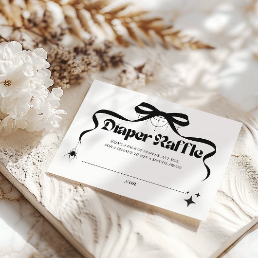 リトルブゴシックハロウィーンベビーシャワーオムツ エンクロージャーカード