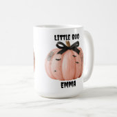 リトルブハロウィンパーソナライズされたパンプキン コーヒーマグカップ (正面右)