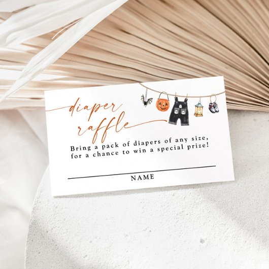 リトルブハロウィーンおむつラッフルカード エンクロージャーカード