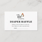 リトルブハロウィーンおむつラッフルベビーシャワー エンクロージャーカード (正面)