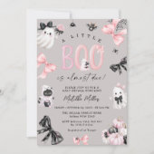 リトルブハロウィーンガールベビーシャワー 招待状 (正面)