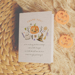 リトルブハロウィーンパンプキンサンキューカード サンキューカード