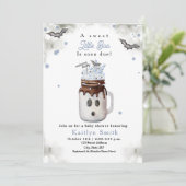 リトルブハロウィーンブルーミルクシェイクベビーシャワー 招待状 (スタンド正面)