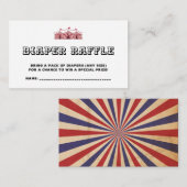 リトルブハロウィーンベビーシャワーおむつラッフルエンク エンクロージャーカード (正面/裏面)