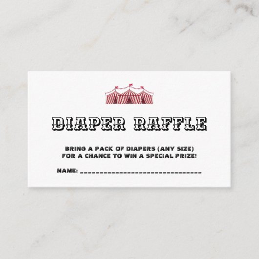 リトルブハロウィーンベビーシャワーおむつラッフルエンク エンクロージャーカード (正面)