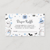 リトルブハロウィーンベビーシャワーおむつラッフル エンクロージャーカード (正面)