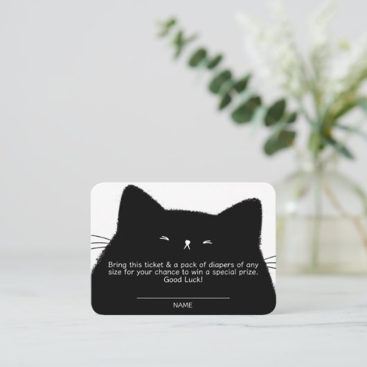 リトルブハロウィーンベビーシャワーおむつラッフル エンクロージャーカード (スタンド正面)