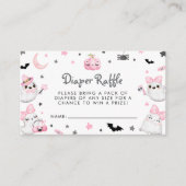 リトルブハロウィーンベビーシャワーおむつラッフル エンクロージャーカード (正面)