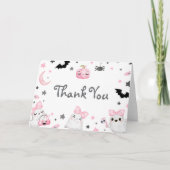 リトルブハロウィーンベビーシャワーサンキューカード サンキューカード (正面)
