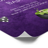 リトルブハロウィーンベビーシャワーモモモザバーサイン ポスター (角)