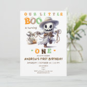 リトルブハロウィーン幽霊カウボーイニーエイジ誕生日 招待状 (スタンド正面)