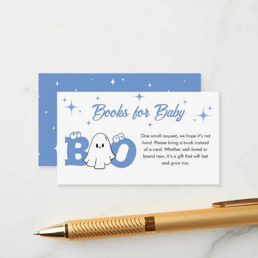 リトルブハロウィーン赤ちゃんシャワーベビー エンクロージャーカード (正面/裏面インサイチュ)