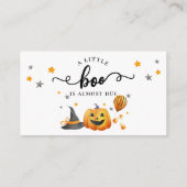 リトルブハロウィーン赤ちゃんシャワーベビー エンクロージャーカード (裏面)