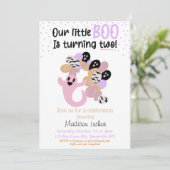 リトルブピンクガール幽霊第2誕生日インビタ 招待状 (スタンド正面)