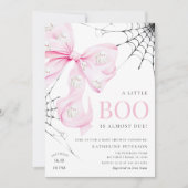 リトルブピンクボウベビーシャワー招待状 招待状 (正面)