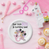 リトルブピンク幽霊ガールズセカンド誕生日 ペーパープレート (パーティー)
