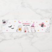 リトルブピンク幽霊ベビーシャワー ペットボトルラベル (シングルラベル)