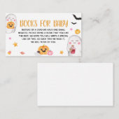 リトルブピンク幽霊赤ちゃんシャワーベビー本 エンクロージャーカード (正面/裏面)