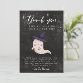 リトルブベビーシャワーハロウィーンガール幽霊 サンキューカード (スタンド正面)