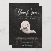 リトルブベビーシャワーボーイ幽霊 サンキューカード (正面/裏面)