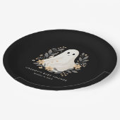 リトルブボホ幽霊ハロウィーンベイビーシャワー ペーパープレート (アングル)