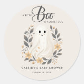 リトルブボホ幽霊ハロウィーンベイビーシャワー ラウンドシール (正面)