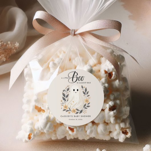 リトルブボホ幽霊ハロウィーンベイビーシャワー ラウンドシール