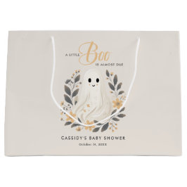 リトルブボホ幽霊ハロウィーンベイビーシャワー ラージペーパーバッグ