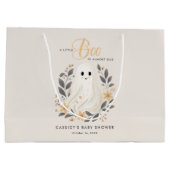 リトルブボホ幽霊ハロウィーンベイビーシャワー ラージペーパーバッグ (裏面)