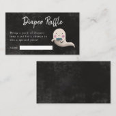 リトルブボーイ赤ちゃんシャワーおむつラッフルチケット エンクロージャーカード (正面/裏面)