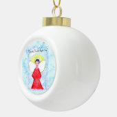 「リトルブラウングリッターエンジェル」エンジェルオーナメント セラミックボールオーナメント (右)