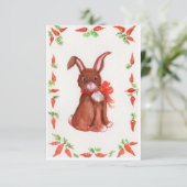 リトルブラウンバニーウサギとニンジン招待状 招待状 (スタンド正面)
