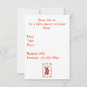 リトルブラウンバニーウサギとニンジン招待状 招待状 (裏面)