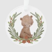 リトルブラウンベアリース孫オーナメント オーナメント (正面)