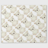 リトルブラウンベア赤ちゃんシャワー誕生日男の子または女の子 ラッピングペーパー (フラット)