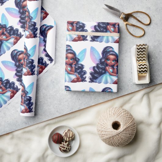 リトルブラウン妖精ラッピング紙 ラッピングペーパー (クラフト)