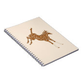 リトルブラウン馬 – サーモンピンク。 ノートブック (右側)