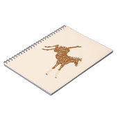 リトルブラウン馬 – サーモンピンク。 ノートブック (左側)