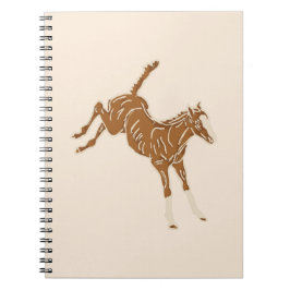 リトルブラウン馬 – サーモンピンク。 ノートブック