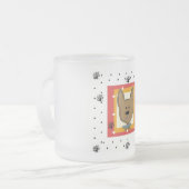 リトルブラウンDoggie Tシャツとギフト フロストグラスマグカップ (正面左)