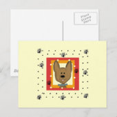 リトルブラウンDoggie Tシャツとギフト ポストカード (正面/裏面)