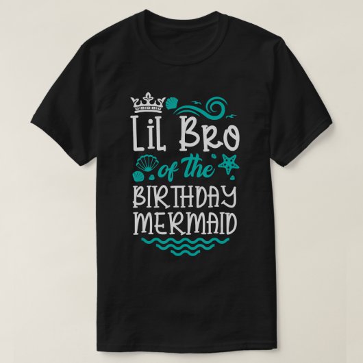 リトルブラザーオブザ誕生日マーメイドカワイイB-Day Tシャツ (デザイン正面)