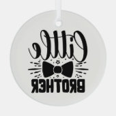 リトルブラザーボウタイベビー ガラスオーナメント (裏面)