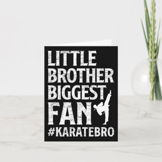 リトルブラザー最大のファン空手ブロ誇りを持った空手 カード (正面)
